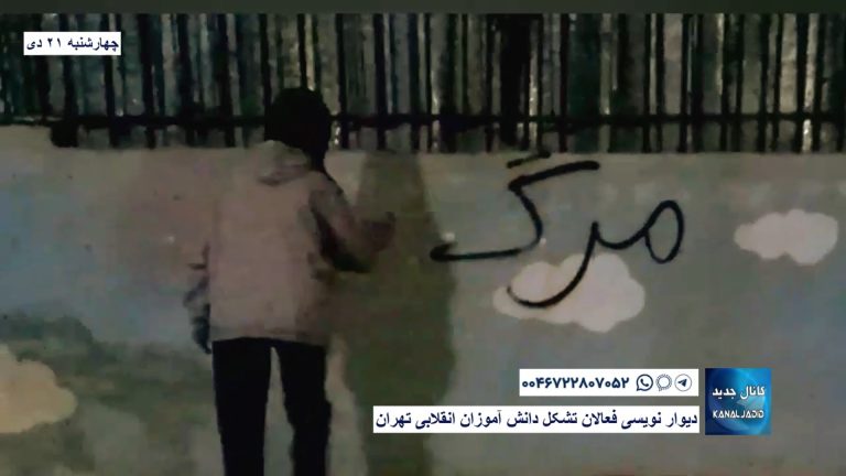دیوارنویسی فعالان تشکل دانش‌آموزان انقلابی تهران