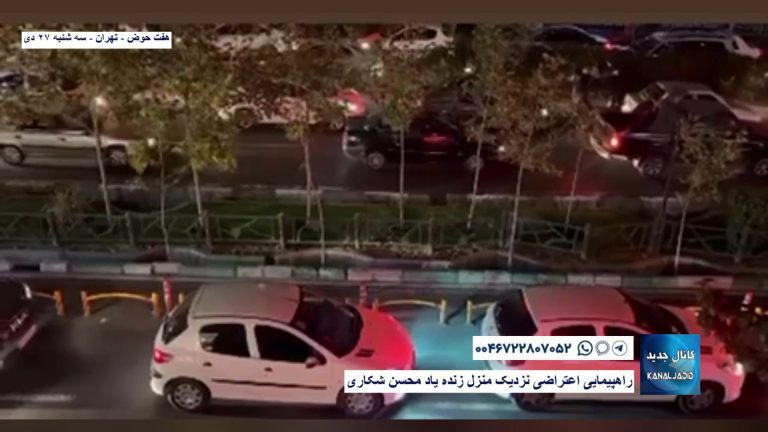 هفت حوض – تهران – راهپیمایی اعتراضی نزدیک منزل زنده یاد محسن شکاری