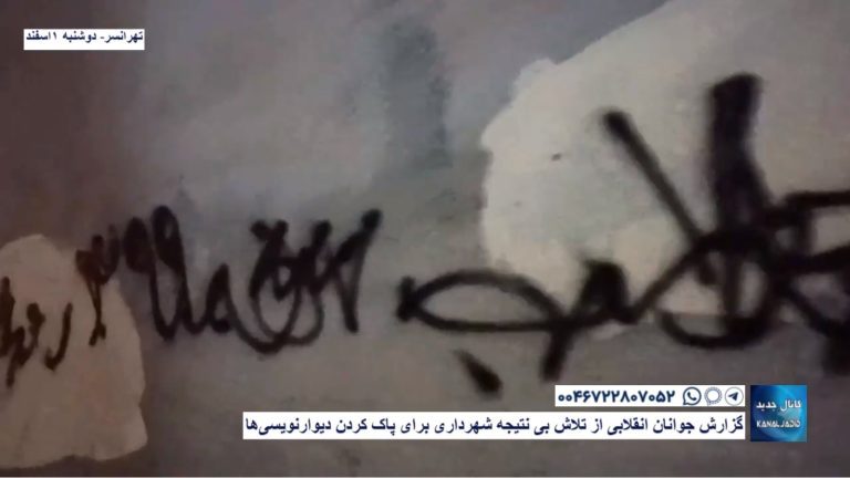 تهرانسر- گزارش جوانان انقلابی از تلاش بی نتیجه شهرداری برای پاک کردن دیوارنویسی‌ها
