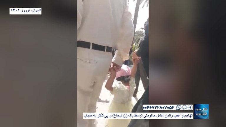 شیراز – تهاجم و عقب راندن عامل حکومتی توسط یک زن شجاع در پی تذکر به حجاب