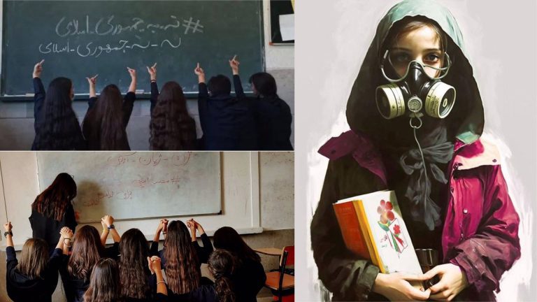 گزارشات تصویری از  حمله شیمیایی حکومت و مسموم‌سازی دانش آموزان – سه شنبه ۲۹ فروردین ۱۴۰۲