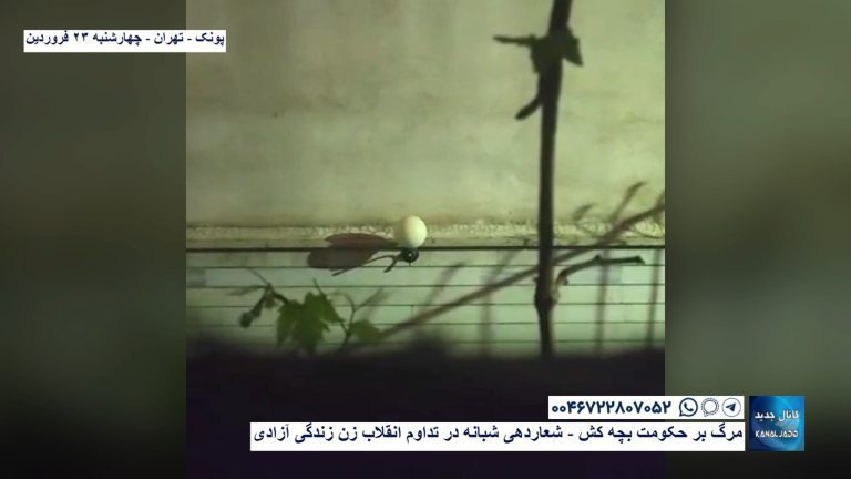 پونک – تهران – مرگ بر حکومت بچه کش – شعاردهی شبانه در تداوم انقلاب زن زندگی آزادی