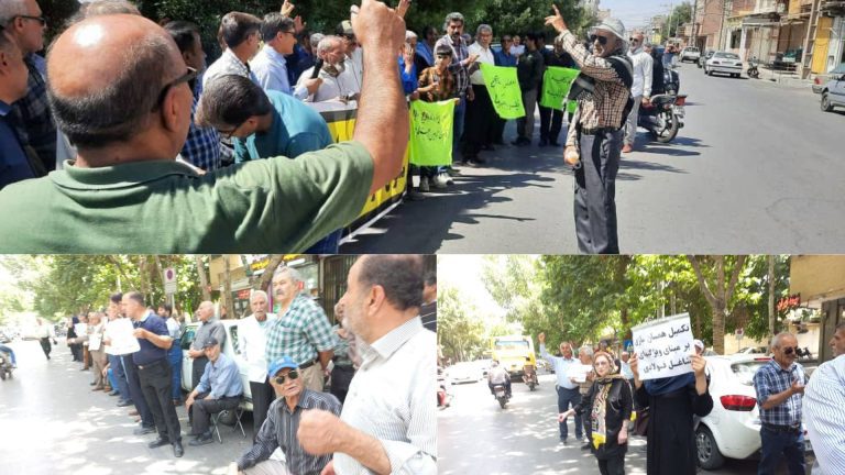 گزارشات تصویری از تجمعات اعتراضی بازنشستگان – یکشنبه ۴ تیر ۱۴۰۲