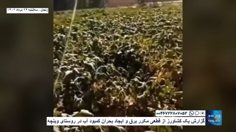 زنجان – گزارش یک کشاورز از قطعی مکرر برق و ایجاد بحران کمبود آب در روستای وینچه