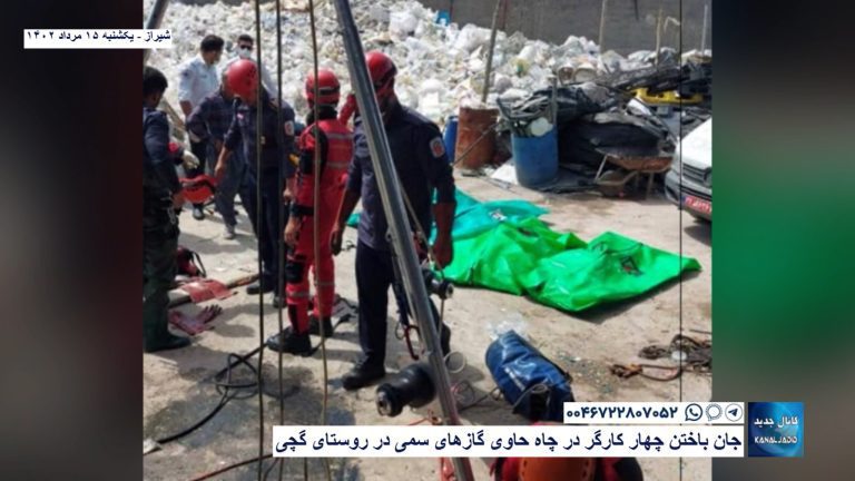 شیراز – جان باختن چهار کارگر در چاه حاوی گازهای سمی در روستای گچی