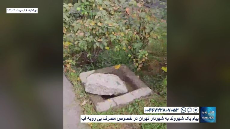 پیام یک شهروند به شهردار تهران در خصوص مصرف بی رویه آب