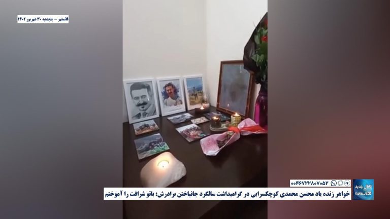 قائمشهر – خواهر زنده یاد محسن محمدی کوچکسرایی در گرامیداشت سالگرد جانباختن برادرش: باتو شرافت را آموختم