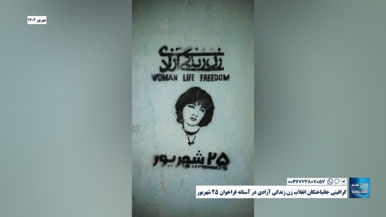 گرافیتی جانباختگان انقلاب زن زندگی آزادی در آستانه فراخوان ۲۵شهریور