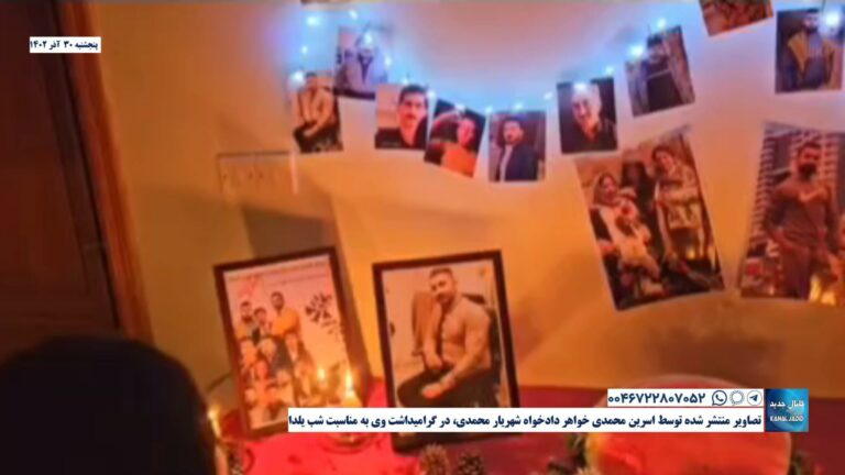 تصاویر منتشر شده توسط اسرین محمدی خواهر دادخواه شهریار محمدی، در گرامیداشت وی به مناسبت شب یلدا