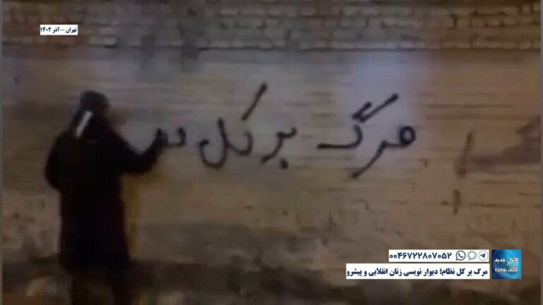 تهران – مرگ بر کل نظام؛ دیوار نویسی زنان انقلابی و پیشرو
