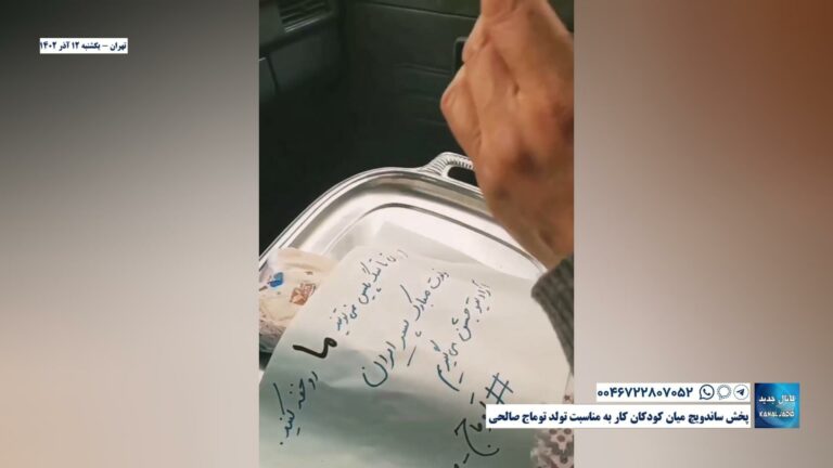 تهران – پخش ساندویچ میان کودکان کار به مناسبت تولد توماج صالحی