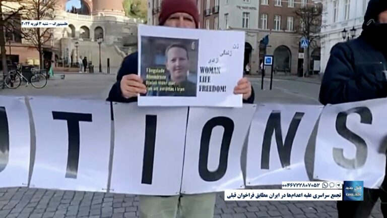 هلسینبورگ – تجمع سراسری علیه اعدام‌ها در ایران مطابق فراخوان قبلی