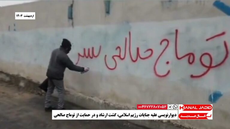 دیوارنویسی علیه جنایات رژیم اسلامی، گشت ارشاد و در حمایت از توماج صالحی