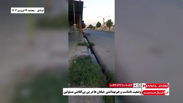 ایرانشهر – وضعیت نامناسب و غیربهداشتی خیابان ها در پی بی‌کفایتی مسئولین