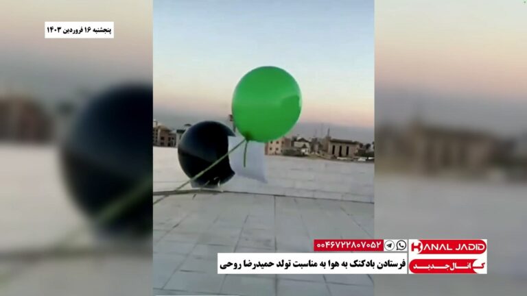 فرستادن بادکنک به هوا به مناسبت تولد حمیدرضا روحی