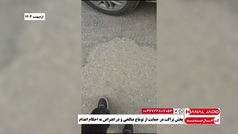 پخش تراکت در حمایت از توماج صالحی و در اعتراض به احکام اعدام