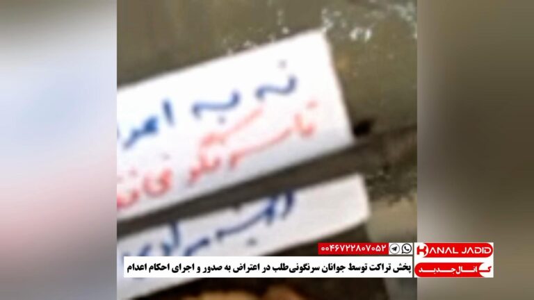 پخش تراکت توسط جوانان سرنگونی‌طلب در اعتراض به صدور و اجرای احکام اعدام