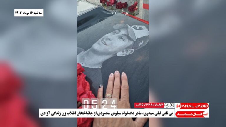 بی تابی لیلی مهدوی، مادر دادخواه سیاوش محمودی از جانباختگان انقلاب زن زندگی آزادی