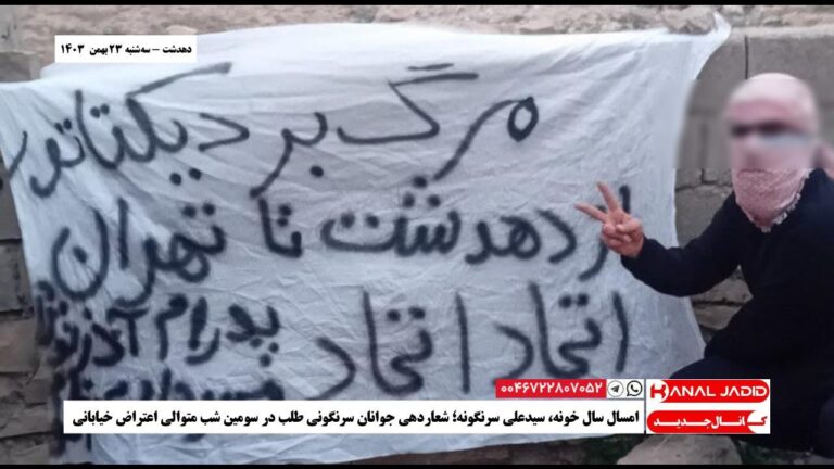 دهدشت – امسال سال خونه، سیدعلی سرنگونه؛ شعاردهی جوانان سرنگونی طلب در سومین شب متوالی اعتراض خیابانی