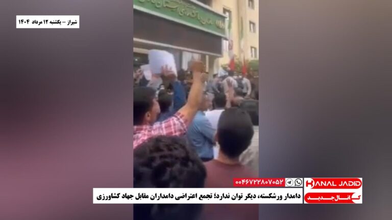 شیراز – دامدار ورشکسته، دیگر توان ندارد؛ تجمع اعتراضی دامداران مقابل جهاد کشاورزی